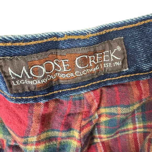 Moose Creek 100% Cotton Medium Wash Plaid Flannel Lined Jeans Men's Size 36 x 30 - Picture 6 of 8